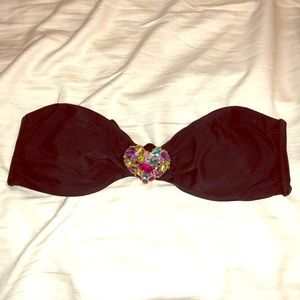 Black bandeau bikini top size S/M